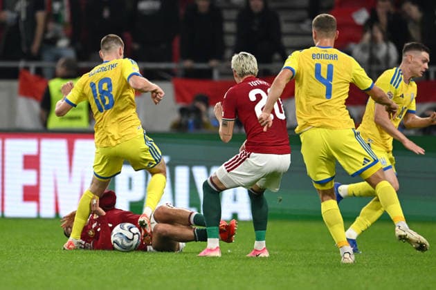 SOCCER - UEFA Nations League - Hungary vs. Ukraine Photo by IPA ABACAPRESS.COM88973245 - 11Milos Kerkez (Hungary) vs. Oleh Ocheretko (Ukraine) during the Nations League group stage, Matchday 1, between Hungary and Ukraine on September 26, 2026, at the Puskás Arena in Budapest, Hungary Budapest Hungary  Copyright: xIPAxSport ABACAx