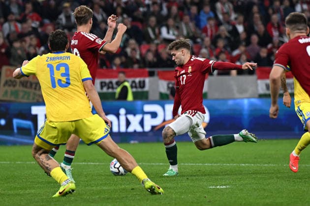 SOCCER - UEFA Nations League - Hungary vs. Ukraine Photo by IPA ABACAPRESS.COM88973278 - Callum Styles (Hungary) during the Nations League phase, Matchday 1, between Hungary and Ukraine on September 26, 2026, at the Puskás Arena in Budapest, Hungary Budapest Hungary  Copyright: xIPAxSport ABACAx