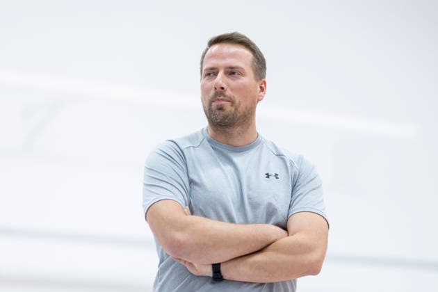 Testspiel: Schwarz-Weiss Erfurt vs. VCO Dresden; Erfurt; 25.09.2026 Andreas Renneberg (Trainer; VCO Dresden) Testspiel: Schwarz-Weiss Erfurt vs. VCO Dresden; Riethsporthalle Erfurt; 25.09.2026 Copyright: xBEAUTIFULxSPORTS Duehringx