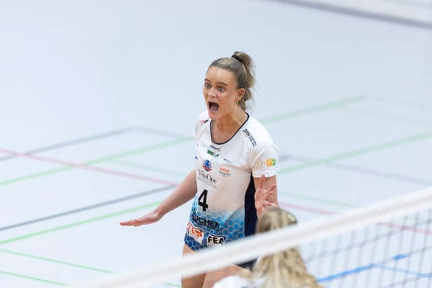 Testspiel: Schwarz-Weiss Erfurt vs. VCO Dresden; Erfurt; 25.09.2026 Jette Hippel ( 4; VCO Dresden) Testspiel: Schwarz-Weiss Erfurt vs. VCO Dresden; Riethsporthalle Erfurt; 25.09.2026 Copyright: xBEAUTIFULxSPORTS Duehringx