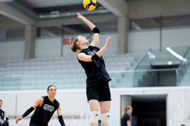 Testspiel: Schwarz-Weiss Erfurt vs. VCO Dresden; Erfurt; 25.09.2026 Teresa Ziegenbalg ( 7; Schwarz-Weiss Erfurt) Testspiel: Schwarz-Weiss Erfurt vs. VCO Dresden; Riethsporthalle Erfurt; 25.09.2026 Copyright: xBEAUTIFULxSPORTS Duehringx