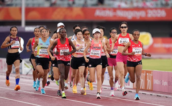 (260926) -- NAGOYA, Sept. 26, 2026 -- Athletes compete during the women s marathon final of athletics at the 20th Asian Games Aichi-Nagoya 2026 in Nagoya, Japan, Sept. 26, 2026. ) (SP)JAPAN-NAGOYA-ASIAN GAMES-ATHLETICS-WOMEN S MARATHON LuixSiuxWai