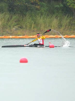 (260926) -- NAGOYA, Sept. 26, 2026 -- Wang Nan of China competes during the women s kayak single 500m final of canoe sprint at the 20th Asian Games Aichi-Nagoya 2026 in Miyoshi of Aichi Prefecture, Japan, Sept. 26, 2026. ) (SP)JAPAN-NAGOYA-ASIAN GAMES-CANOE SPRINT-WOMEN S KAYAK SINGLE 500M-FINAL ZhangxHaobo