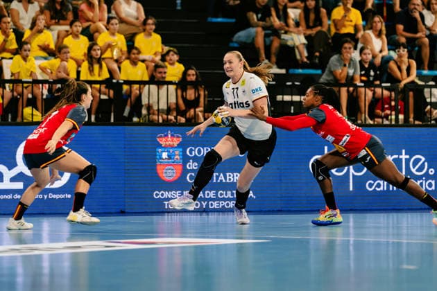 Viola Leuchter (Deutschland, 77), Spanien vs. Deutschland, Handball, Nationalmannschaft, Frauen, Freundschaftsspiel, 25.09.2026 Spanien vs. Deutschland, Handball, Nationalmannschaft, Frauen, Freundschaftsspiel, 25.09.2026 Granollers Copyright: xEibner-Pressefoto LarsxNeumannx EP_LNN