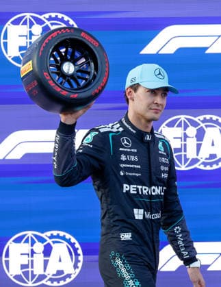 F1 - AZERBAIJAIN GRAND PRIX 2026 RUSSELL George (gbr), Mercedes AMG F1 Team W17, portraitduring the 2026 Formula 1 Azerbaijan Grand Prix, 15th round of the 2026 Formula One World Championship, WM, Weltmeisterschaft from September 24 to 26, 2026 on the Baku City Circuit, in Baku, Azerbaijan - BakuAzerbaijan  Copyright: xDPPIx
