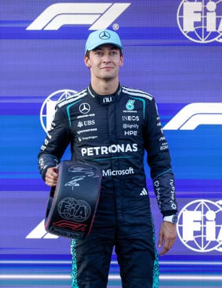 F1 - AZERBAIJAIN GRAND PRIX 2026 RUSSELL George (gbr), Mercedes AMG F1 Team W17, portraitduring the 2026 Formula 1 Azerbaijan Grand Prix, 15th round of the 2026 Formula One World Championship, WM, Weltmeisterschaft from September 24 to 26, 2026 on the Baku City Circuit, in Baku, Azerbaijan - BakuAzerbaijan  Copyright: xDPPIx
