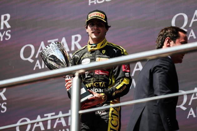 AUTO - FORMULA 2 2026 - BAKU CAMARA Rafael (bra), Invicta Racing, Dallara F2 2024, podium during the 12th round of the 2026 FIA Formula 2 Championship from September 24 to 26, 2026 on the Baku City Circuit, in Baku, Azerbaijan - BakuAzerbaijan  Copyright: xEricxAlonsox