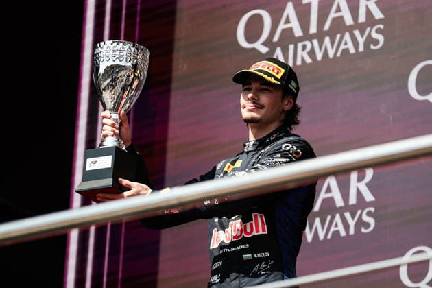 AUTO - FORMULA 2 2026 - BAKU CAMARA Rafael (bra), Invicta Racing, Dallara F2 2024, podium during the 12th round of the 2026 FIA Formula 2 Championship from September 24 to 26, 2026 on the Baku City Circuit, in Baku, Azerbaijan - BakuAzerbaijan  Copyright: xEricxAlonsox