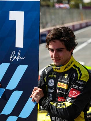 AUTO - FORMULA 2 2026 - BAKU CAMARA Rafael (bra), Invicta Racing, Dallara F2 2024, portrait celebration victory during the 12th round of the 2026 FIA Formula 2 Championship from September 24 to 26, 2026 on the Baku City Circuit, in Baku, Azerbaijan - BakuAzerbaijan  Copyright: xXavixBonillax