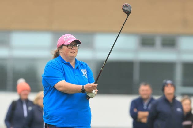 REPRO FREE *PRESS RELEASE NO REPRODUCTION FEE* EDITORIAL USE ONLY Flogas Irish Mixed Foursomes & Four-Ball, Westmanstown Golf Club, Dublin 26 9 2026 Whirlpool Mixed Four-Ball Greenacres™s Victoria Green Victoria Green 26 9 2026  Copyright: xx BK1_7363 copy
