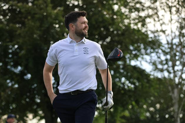 REPRO FREE *PRESS RELEASE NO REPRODUCTION FEE* EDITORIAL USE ONLY Flogas Irish Mixed Foursomes & Four-Ball, Westmanstown Golf Club, Dublin 26 9 2026 Cushendall™s Kevin McDonnell Kevin McDonnell 26 9 2026  Copyright: xx BK1_2846 copy
