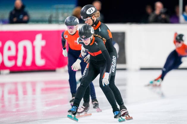2026-09-26 - Shorttrack Trials World Tour HEERENVEEN, NETHERLANDS - SEPTEMBER 26: Sophie Nijboer, Kiek Straathof during the Shorttrack Trials World Tour at Thialf on September 26, 2026 in Heerenveen, Netherlands. Heerenveen Thialf Netherlands Content not available for redistribution in The Netherlands directly or indirectly through any third parties. Copyright: xAndrexWeeningx