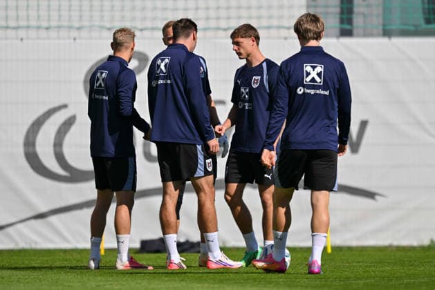 SOCCER - NL, AUT vs KOS VIENNA,AUSTRIA,26.SEP.26 - SOCCER - UEFA Nations League, group stage, OEFB international match, Länderspiel, Nationalmannschaft Austria vs Kosovo, preview, training team AUT. Image shows players of AUT.  GEPAxpictures xAvnixRetkoceri