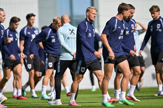 SOCCER - NL, AUT vs KOS VIENNA,AUSTRIA,26.SEP.26 - SOCCER - UEFA Nations League, group stage, OEFB international match, Länderspiel, Nationalmannschaft Austria vs Kosovo, preview, training team AUT. Image shows players of AUT.  GEPAxpictures xAvnixRetkoceri