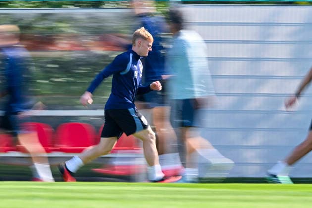 SOCCER - NL, AUT vs KOS VIENNA,AUSTRIA,26.SEP.26 - SOCCER - UEFA Nations League, group stage, OEFB international match, Länderspiel, Nationalmannschaft Austria vs Kosovo, preview, training team AUT. Image shows Nicolas Seiwald (AUT).  GEPAxpictures xAvnixRetkoceri