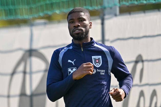 SOCCER - NL, AUT vs KOS VIENNA,AUSTRIA,26.SEP.26 - SOCCER - UEFA Nations League, group stage, OEFB international match, Länderspiel, Nationalmannschaft Austria vs Kosovo, preview, training team AUT. Image shows Kevin Danso (AUT).  GEPAxpictures xAvnixRetkoceri