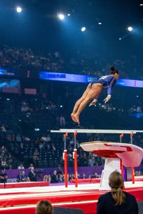 September 26, 2026, Paris, Paris, France: September 26, 2026, Paris, France: Celia Serber of France during the qualifier of the vault at Gym Paris inside the AccorArena. France News - September 26, 2026  - ZUMAp284 20260926_zip_p284_022 Copyright: xMickaelxPintax
