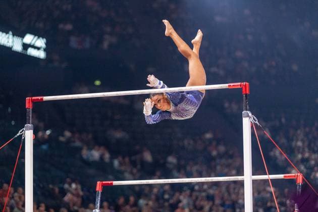 September 26, 2026, Paris, Paris, France: September 26, 2026, Paris, France: Celia Serber of France during the qualifier of the uneven bars at Gym Paris inside the AccorArena. Paris France - ZUMAp284 20260926_zip_p284_053 Copyright: xMickaelxPintax