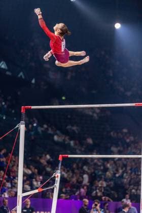 September 26, 2026, Paris, Paris, France: September 26, 2026, Paris, France: Sofia Shtykhetskaya during the qualifier of the uneven bars at Gym Paris inside the AccorArena. France News - September 26, 2026  - ZUMAp284 20260926_zip_p284_069 Copyright: xMickaelxPintax