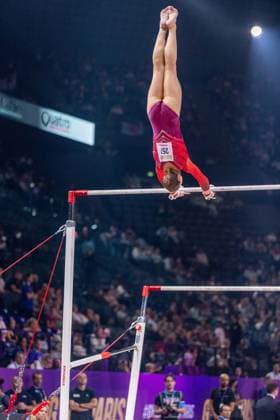 September 26, 2026, Paris, Paris, France: September 26, 2026, Paris, France: Sofia Shtykhetskaya during the qualifier of the uneven bars at Gym Paris inside the AccorArena. France News - September 26, 2026  - ZUMAp284 20260926_zip_p284_070 Copyright: xMickaelxPintax
