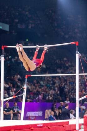 September 26, 2026, Paris, Paris, France: September 26, 2026, Paris, France: Sofia Shtykhetskaya during the qualifier of the uneven bars at Gym Paris inside the AccorArena. France News - September 26, 2026  - ZUMAp284 20260926_zip_p284_071 Copyright: xMickaelxPintax