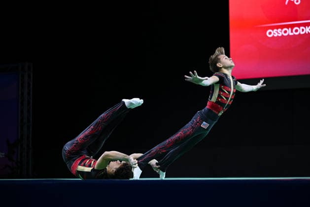IPA88992976 - OSSOLODKOV Vsevolod OSSOLODKOV Yaroslav (USA) during the 30th World Acrobatic Gymnastics Championships, held in Pesaro, Italy, on September 26, 2026  Copyright: xFilippoxTomasi IPAxSportx xx IPA88992976