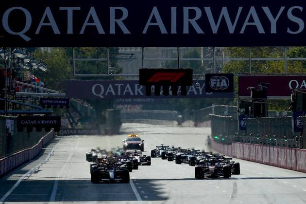 Azerbaijan Grand Prix 2026 BAKU, AZERBAIJAN - SEPTEMBER 26 : A general view from the Azerbaijan Grand Prix, the 15th round of the Formula 1 World Championship, WM, Weltmeisterschaft in Baku, Azerbaijan on September 26, 2026. Resul Rehimov Anadolu Baku Azerbaijan. Editorial use only. Please get in touch for any other usage.  Copyright: x2026xAnadoluxResulxRehimovx