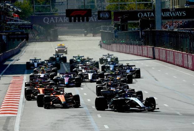 Azerbaijan Grand Prix 2026 BAKU, AZERBAIJAN - SEPTEMBER 26 : A general view from the Azerbaijan Grand Prix, the 15th round of the Formula 1 World Championship, WM, Weltmeisterschaft in Baku, Azerbaijan on September 26, 2026. Resul Rehimov Anadolu Baku Azerbaijan. Editorial use only. Please get in touch for any other usage.  Copyright: x2026xAnadoluxResulxRehimovx