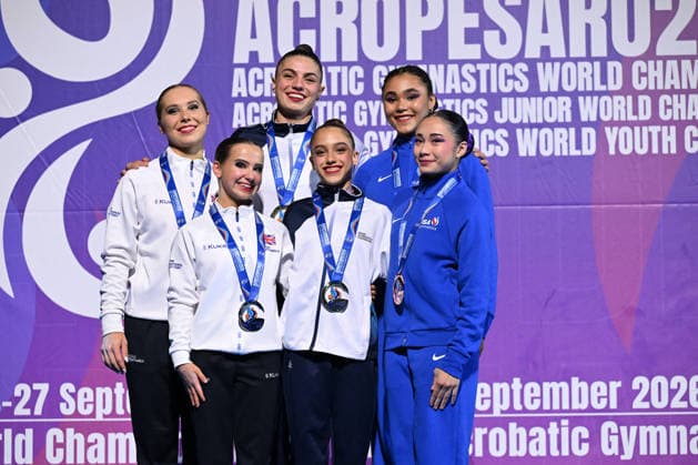 OTHER - Gymnastics - 30th Acrobatic Gymnastics World Championships Photo by IPA ABACAPRESS.COM88993092 - WP MEDAL CEREMONY during the 30th World Acrobatic Gymnastics Championships, Gymnastics in Pesaro, Italy, September 26, 2026 Pesaro Italy  Copyright: xIPAxSport ABACAx