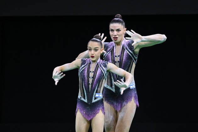 OTHER - Gymnastics - 30th Acrobatic Gymnastics World Championships Photo by IPA ABACAPRESS.COM88993101 - Rony Cohen and Sokolovsky, performing the Shiraz routine (ISR), at the 30th World Acrobatic Gymnastics Championships in Pesaro, Italy, on September 26, 2026 Pesaro Italy  Copyright: xIPAxSport ABACAx