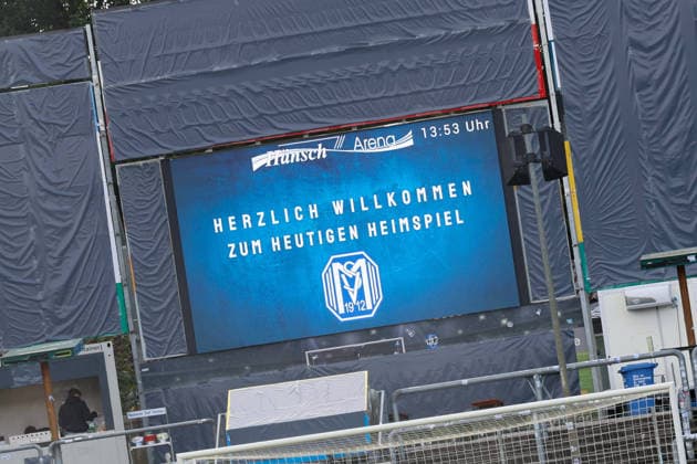 Fußball I Frauen I Saison 2026-2027 I DFB Pokal I SV Meppen - Hamburger SV I 26.09.2026 Anzeigetafel Hänsch-Arena SV Meppen Meppen Hänsch-Arena Niedersachsen Deutschland Copyright: xLobeca CedricxSiefkerx