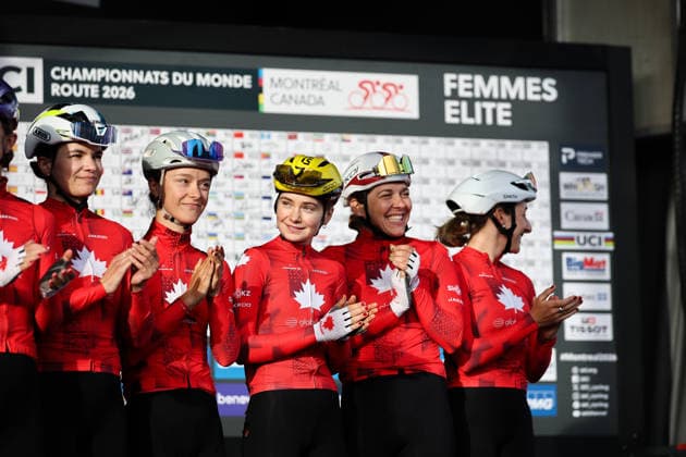 2026 UCI Road World Championships Picture by Alex Whitehead SWpix.com - 26 09 2026 - Cycling - 2026 UCI Road World Championships - MontrÃ al, Canada - Women Elite Road Race - Canada - Sarah Van Dam (Canada) MontrÃ al Avenue du Parc Canada Copyright: x xSWpix.comx(t axPhotographyxHubxLtd)xAlexxWhitehead SWpix.comx SWP-3521-3922