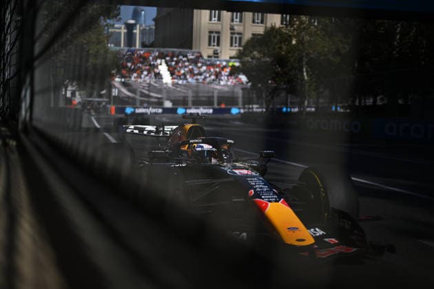 F1 - AZERBAIJAIN GRAND PRIX 2026 03 VERSTAPPEN Max (nld), Red Bull Racing Ford RB22, action during the 2026 Formula 1 Azerbaijan Grand Prix, 15th round of the 2026 Formula One World Championship, WM, Weltmeisterschaft from September 24 to 26, 2026 on the Baku City Circuit, in Baku, Azerbaijan - BakuAzerbaijan  Copyright: xDPPIx
