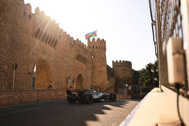 F1 - AZERBAIJAIN GRAND PRIX 2026 12 KIMI ANTONELLI Andrea (ita), Mercedes AMG F1 Team W17, action during the 2026 Formula 1 Azerbaijan Grand Prix, 15th round of the 2026 Formula One World Championship, WM, Weltmeisterschaft from September 24 to 26, 2026 on the Baku City Circuit, in Baku, Azerbaijan - BakuAzerbaijan  Copyright: xDPPIx