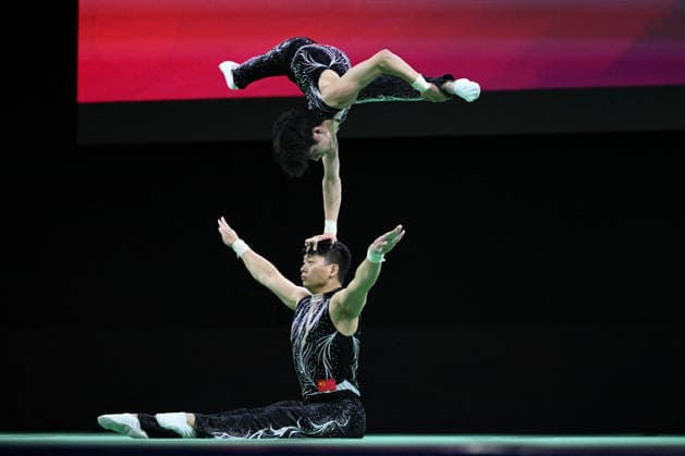 OTHER - Gymnastics - 30th Acrobatic Gymnastics World Championships Photo by IPA ABACAPRESS.COM88994545 - LIU Junwei and ZHANG Lei (CHN) during the 30th World Acrobatic Gymnastics Championships in Pesaro, Italy, on September 26, 2026 Pesaro Italy  Copyright: xIPAxSport ABACAx