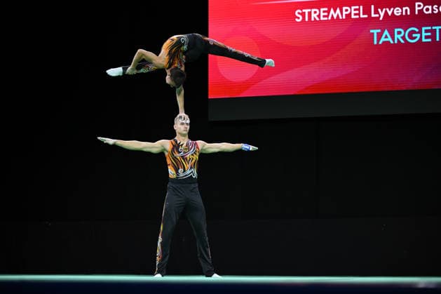 IPA88994597 - STREMPEL Lyven Pascal WOITASS Hannes (GER) during the 30th World Acrobatic Gymnastics Championships, held in Pesaro, Italy, on September 26, 2026  Copyright: xFilippoxTomasi IPAxSportx xx IPA88994597