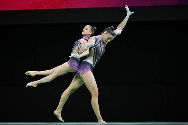 OTHER - Gymnastics - 30th Acrobatic Gymnastics World Championships Photo by IPA ABACAPRESS.COM88994851 - Rony COHEN and Shiraz SOKOLOVSKY (ISR) during the 30th World Acrobatic Gymnastics Championships, held in Pesaro, Italy, on September 26, 2026 Pesaro Italy  Copyright: xIPAxSport ABACAx