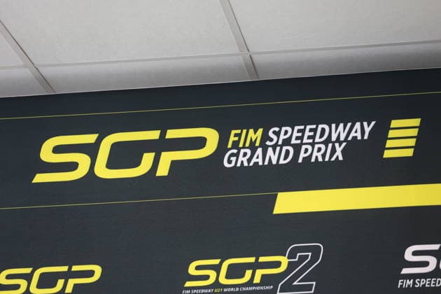 Torun 26.09.2026 2027 FIM Speedway Calendar Presentation Prezentacja kalendarza FIM Speedway na rok 2027 Persons Shown: logo Fot. Mateusz Bialczyk Arena Akcji NEWSPIX.PL --- newspix.pl 