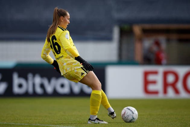 Fußball I Frauen I Saison 2026-2027 I DFB Pokal I SV Meppen - Hamburger SV I 26.09.2026 Jule Baum (36, Hamburger SV) Passspiel Freisteller, Nahaufnahme, Porträt, Portrait, Einzelfoto, Einzelbild, Körper Meppen Hänsch-Arena Niedersachsen Deutschland Copyright: xLobeca CedricxSiefkerx