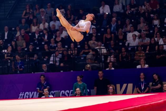 September 26, 2026, Paris, Paris, France: September 26, 2026, Paris, France: Emelie Westlund of Sweden during the qualifier of the floor at Gym Paris inside the AccorArena. Paris France - ZUMAp284 20260926_zip_p284_086 Copyright: xMickaelxPintax