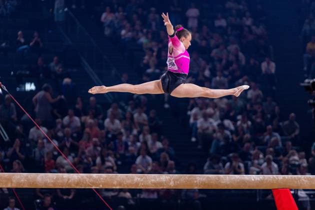 September 26, 2026, Paris, Paris, France: September 26, 2026, Paris, France: Karalina Fedaniuk during the qualifier of the balance beam at Gym Paris inside the AccorArena. Paris France - ZUMAp284 20260926_zip_p284_089 Copyright: xMickaelxPintax