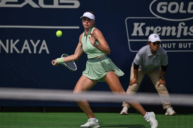 Ankara Open WTA, Tennis Damen 125 Tennis Tournament ANKARA, TURKIYE - SEPTEMBER 26: Teodora Kostovic (not seen) of Serbia competes against Polina Iatcenko of Russia during the singles semifinal of the Turk Telekom Ankara Open WTA 125 tennis tournament hosted by Topspin Tennis Academy Bilkent in Ankara, Turkiye, on September 26, 2026. Harun Ozalp Anadolu Ankara Turkey. Editorial use only. Please get in touch for any other usage.  Copyright: x2026xAnadoluxHarunxOzalpx