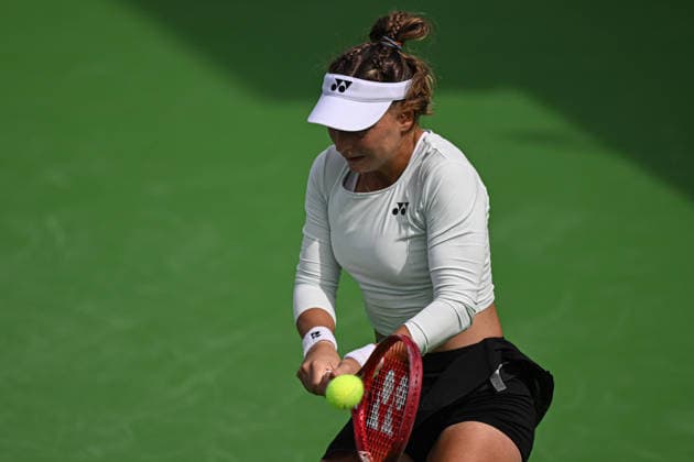 Ankara Open WTA, Tennis Damen 125 Tennis Tournament ANKARA, TURKIYE - SEPTEMBER 26: Teodora Kostovic of Serbia competes against Polina Iatcenko (not seen) of Russia during the singles semifinal of the Turk Telekom Ankara Open WTA 125 tennis tournament hosted by Topspin Tennis Academy Bilkent in Ankara, Turkiye, on September 26, 2026. Harun Ozalp Anadolu Ankara Turkey. Editorial use only. Please get in touch for any other usage.  Copyright: x2026xAnadoluxHarunxOzalpx