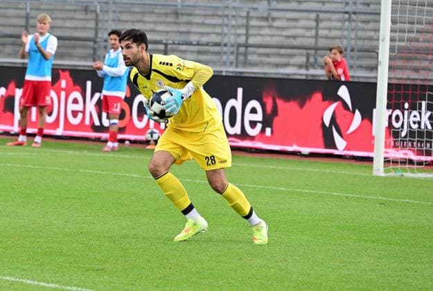 26.09.2026 xkhx Kassel, Auestadion Regionalliga Südwest Saison 2026 2027 KSV Hessen Kassel - FSV Mainz 05 II Torwart Eric Oelschlägel (Hessen Kassel)