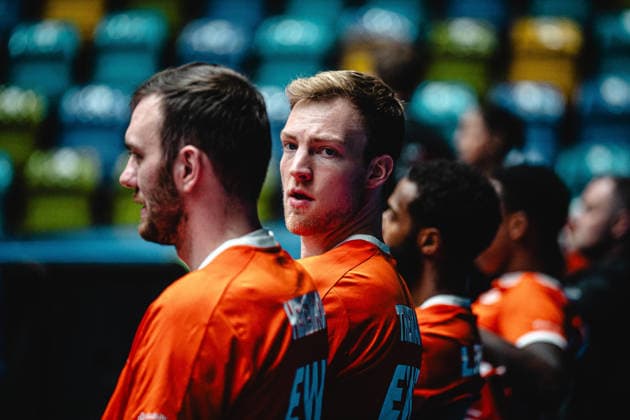 26.09.2026, xhfmx, Basketball easyCredit BBL Bundesliga, Frankfurt Skyliners - Rasta Vechta Vechta Spieler beim Warm-Up Frankfurt am Main