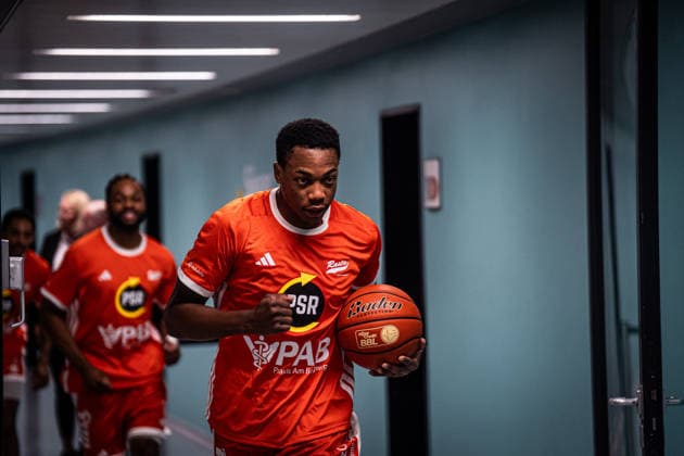 26.09.2026, xhfmx, Basketball easyCredit BBL Bundesliga, Frankfurt Skyliners - Rasta Vechta Vechta Spieler auf dem Weg in die Kabine Frankfurt am Main