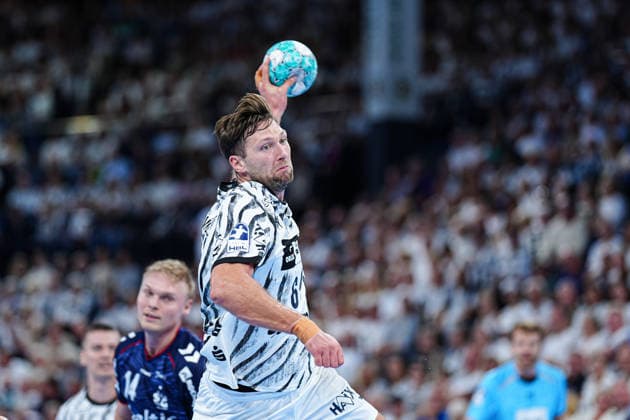 Wurf Tor Harald Reinkind (THW Kiel, 06) GER, THW Kiel vs. SG Flensburg-Handewitt, Handball, 1. Bundesliga, Spieltag 6, Saison 2026 2027, 26.09.2026 GER, THW Kiel vs. SG Flensburg-Handewitt, Handball, 1. Bundesliga, Spieltag 6, Saison 2026 2027, 26.09.2026 Kiel Copyright: xEibner-Pressefoto MarcelxvonxFehrnx EP_MFN