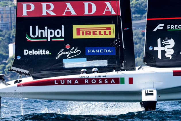 THE LOUIS VUITTON 38TH AMERICA™S CUP PRELIMINARY REGATTA, NAPLES Luna Rossa teams competes on the second day of the preliminary regatta for the 38th Louis Vuitton America™s Cup in the Gulf of Naples, Campania, Italy, on September 26, 2026. The Naples preliminary regatta gives the competing teams their first opportunity to test their AC40 one-design yachts ahead of the 38th America™s Cup, which will be held in Naples in 2027. _BPH1032 Copyright: xAntonioxBalascox