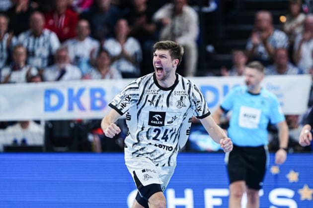Torjubel Lukas Zerbe (THW Kiel, 24) GER, THW Kiel vs. SG Flensburg-Handewitt, Handball, 1. Bundesliga, Spieltag 6, Saison 2026 2027, 26.09.2026 GER, THW Kiel vs. SG Flensburg-Handewitt, Handball, 1. Bundesliga, Spieltag 6, Saison 2026 2027, 26.09.2026 Kiel Copyright: xEibner-Pressefoto MarcelxvonxFehrnx EP_MFN