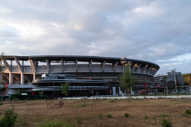 Fussball: UEFA Nations League 2026 2027, 26.09.2026 - Nordmazedonien vs. Schweiz (National Arena Todor Proeski); Das National Arena Todor Proeski Stadion vor dem UEFA Nations League Spiel zwischen Nordmazedonien vs. Schweiz, ToÅ¡e-Proeski-Arena Copyright: xValentinxDomgjonix